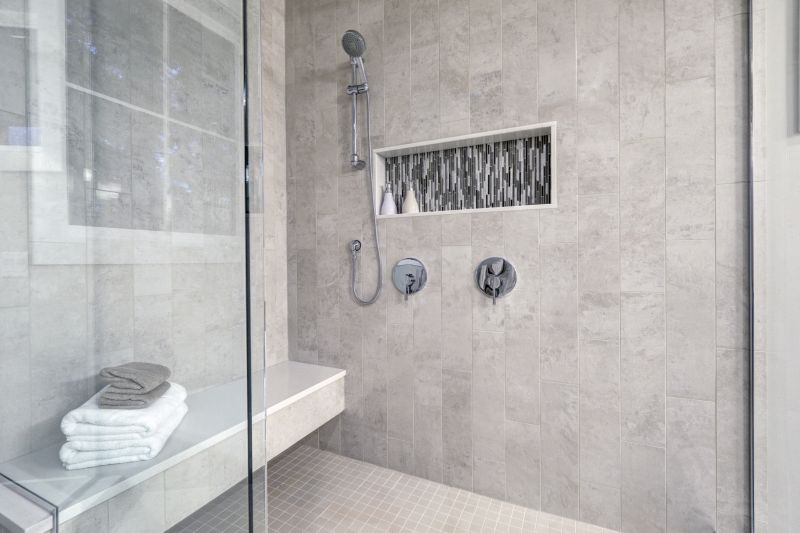 Shower with Built-in Seating and Niche Storage
