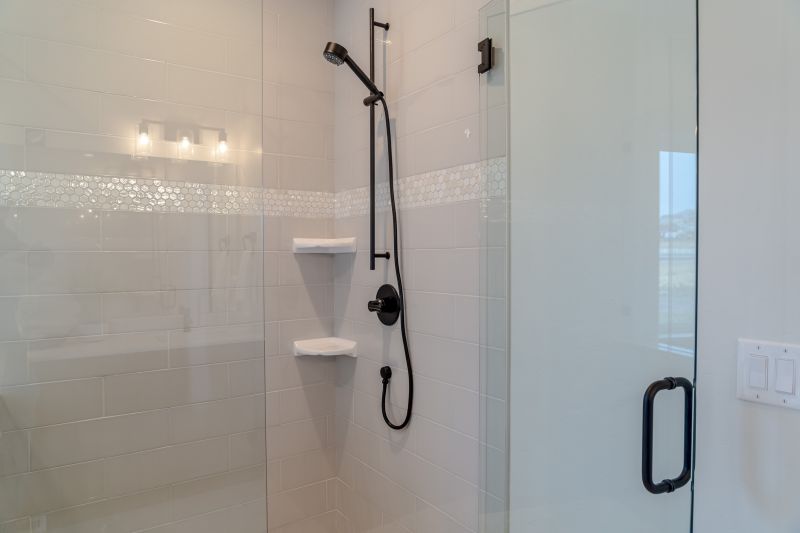 Sleek Shower with Black Frame and Clear Glass